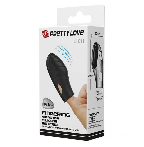 PRETTY LOVE - Powerful Finger Vibrator Sleeve III (Black) PRETTY LOVE - Powerful Finger Vibrator Sleeve III (Black)